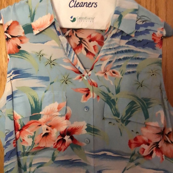 Equipment Hawaiian Silk Button Down Mini shirt dress size XS vintage - Picture 6 of 12